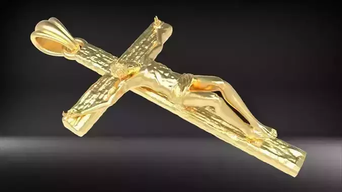 Crucifix Cross Charm Pendant Necklace Catholic Jesus