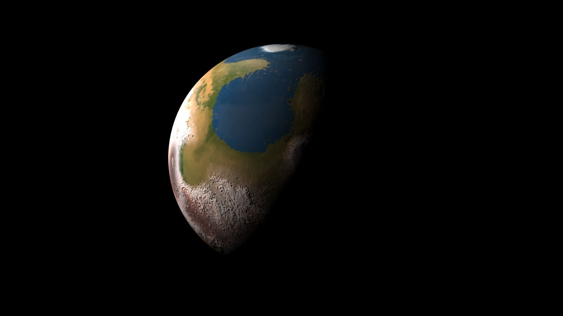 Terraformed Venus 3D model_3