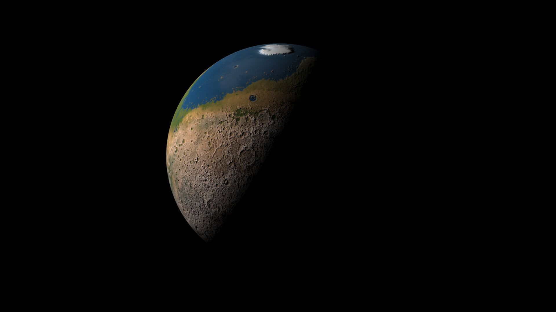 Terraformed Venus 3D model_1