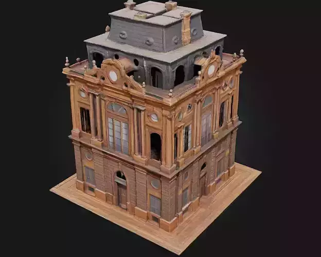 Miniature Victorian Building Model
