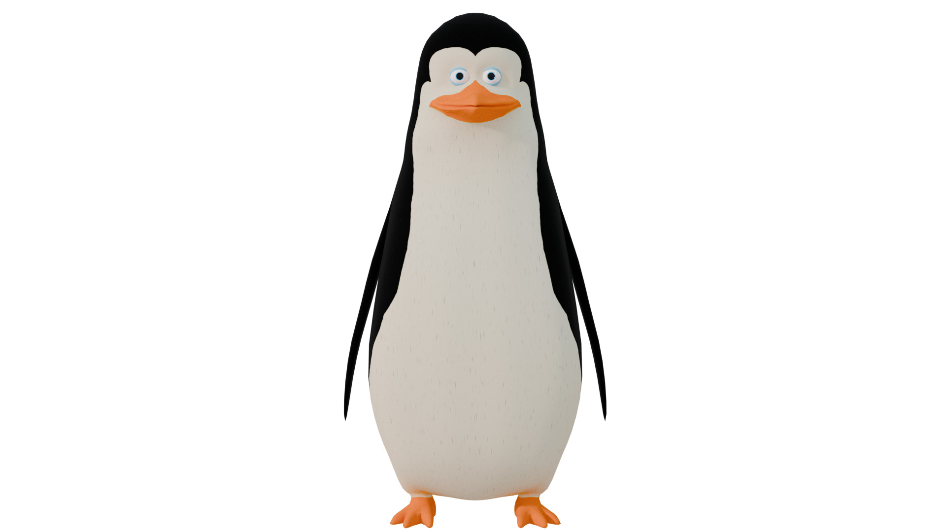 Kowalski from Penguins of Madagascar Low-poly 3D model_2