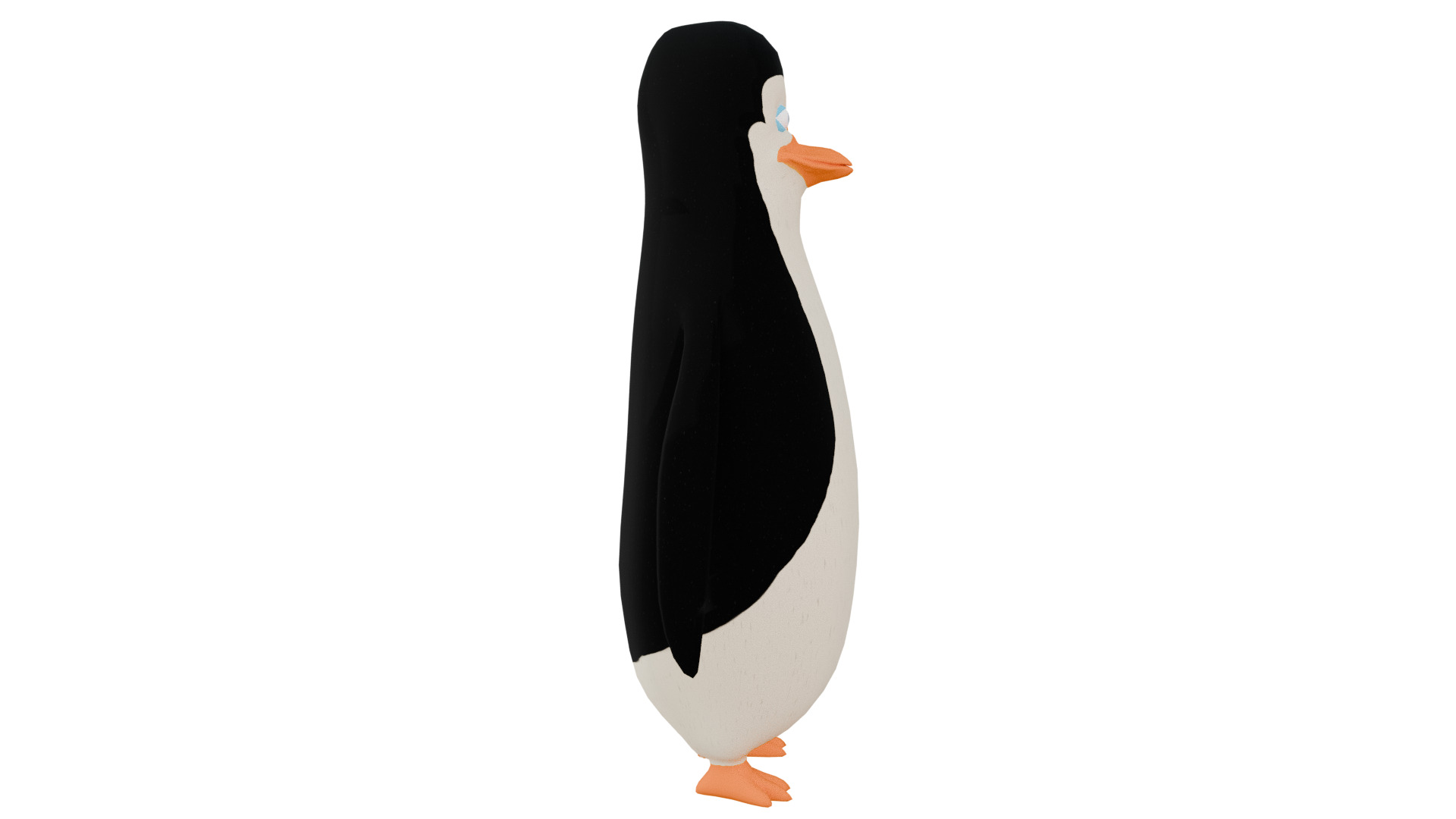 Kowalski from Penguins of Madagascar Low-poly 3D model_6