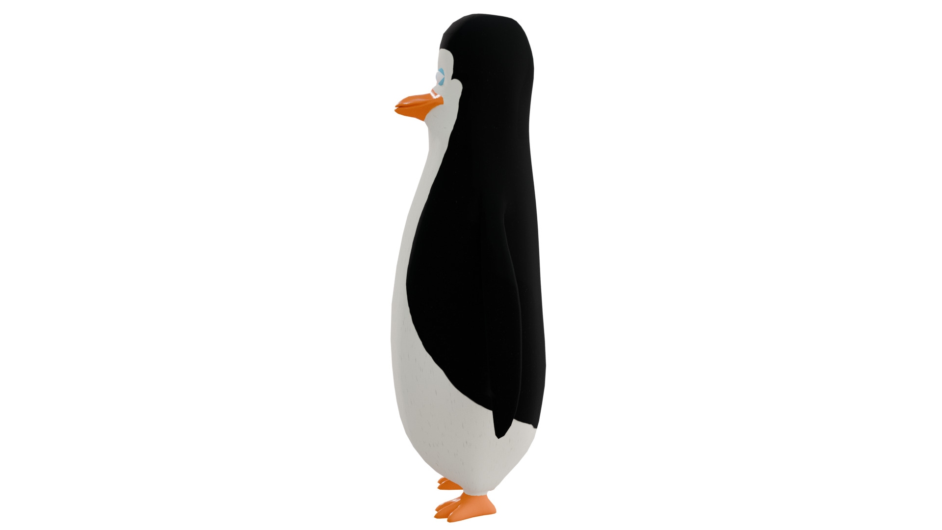 Kowalski from Penguins of Madagascar Low-poly 3D model_4