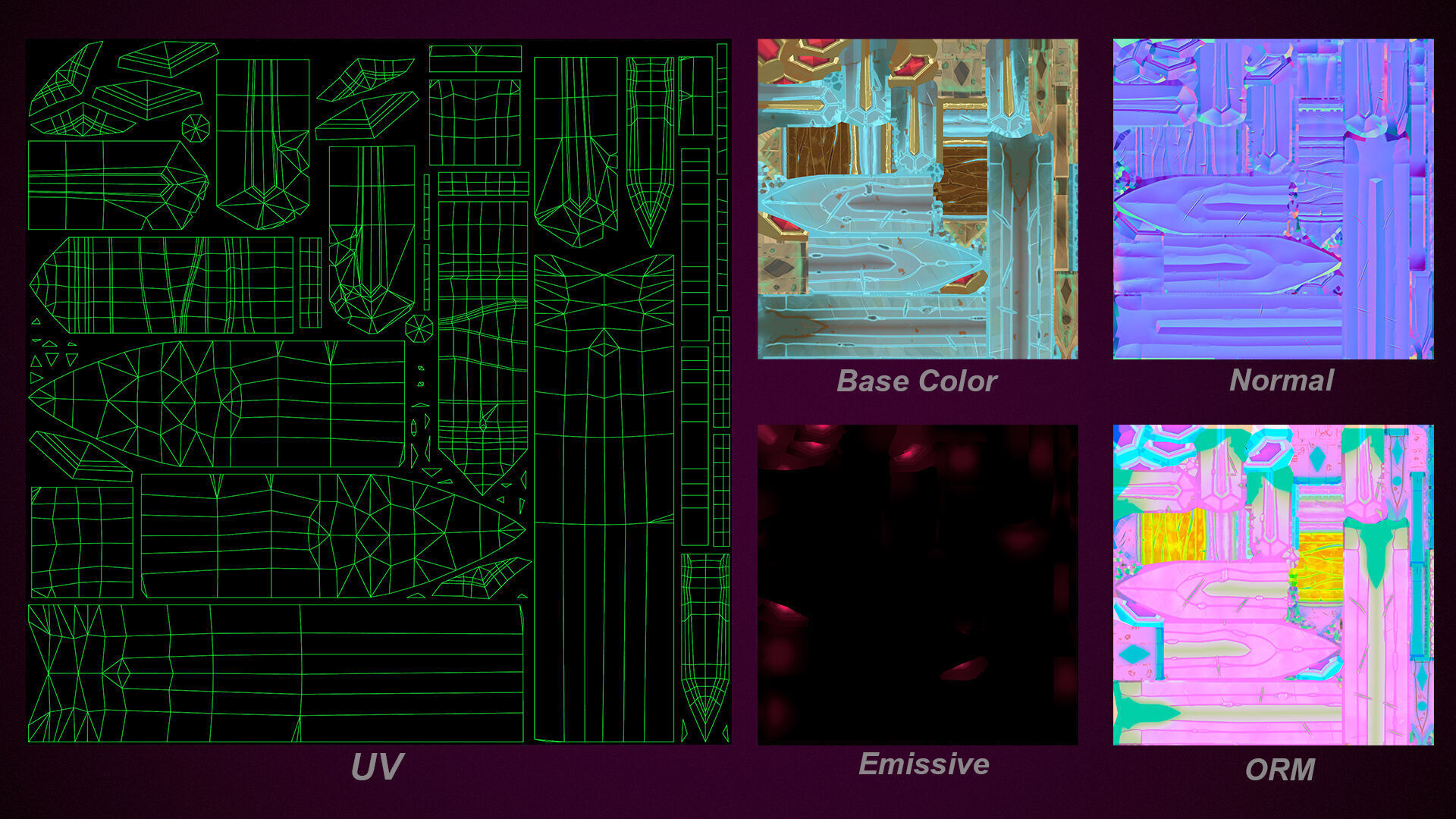 Sword Stylized Game Ready Low-poly 3D model_11