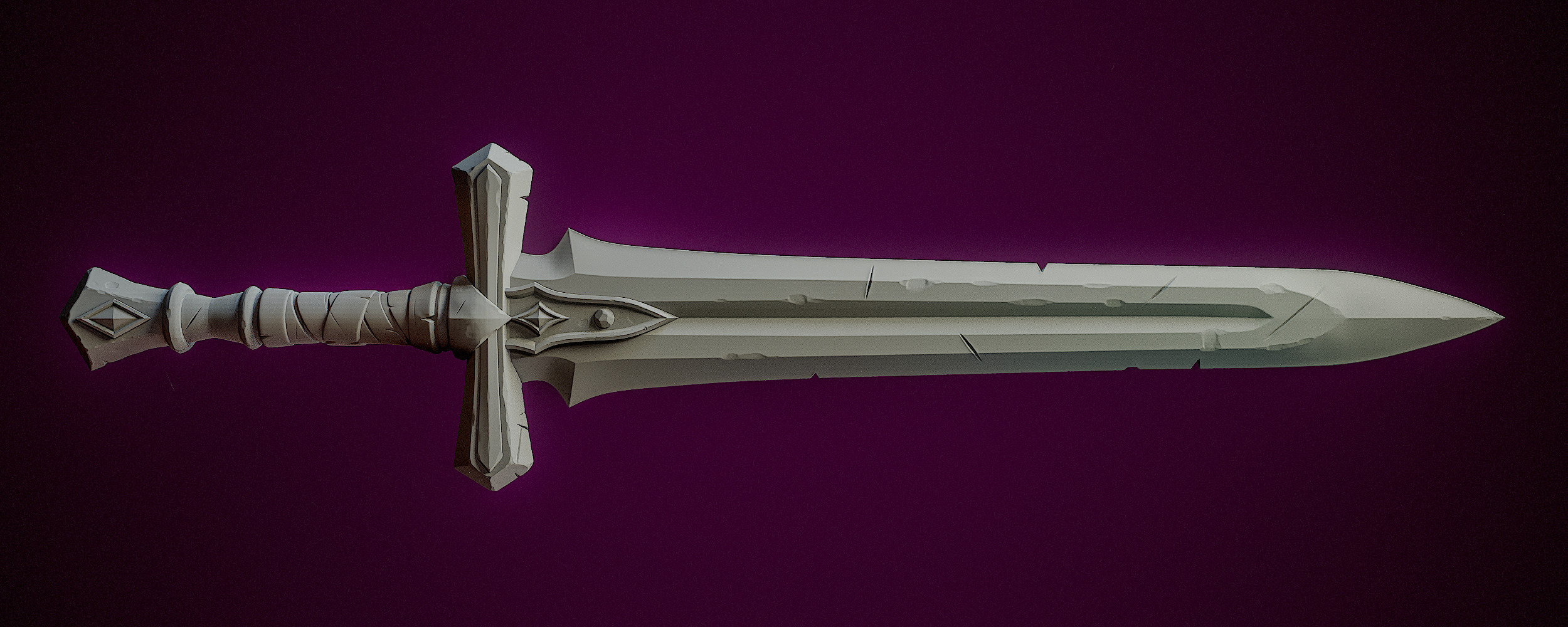 Sword Stylized Game Ready Low-poly 3D model_8
