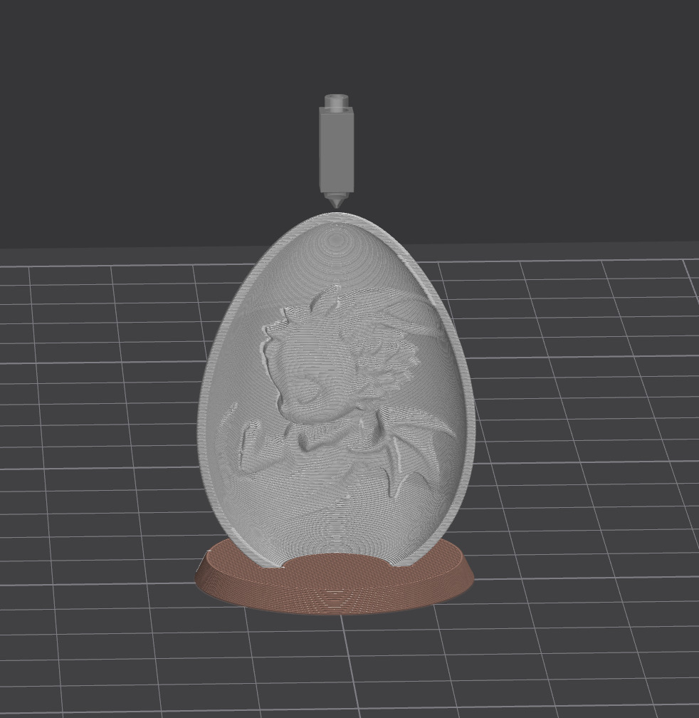 Easter Dragon Egg Amber Light Effect 3D print model_6