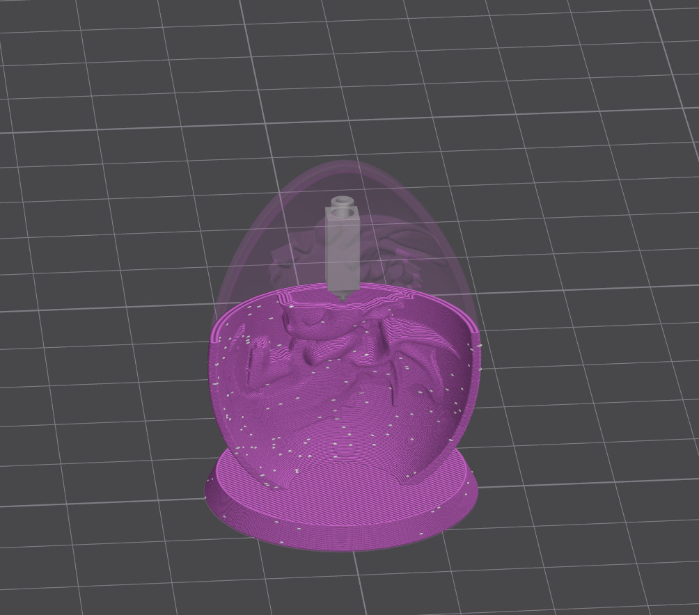 Easter Dragon Egg Amber Light Effect 3D print model_8