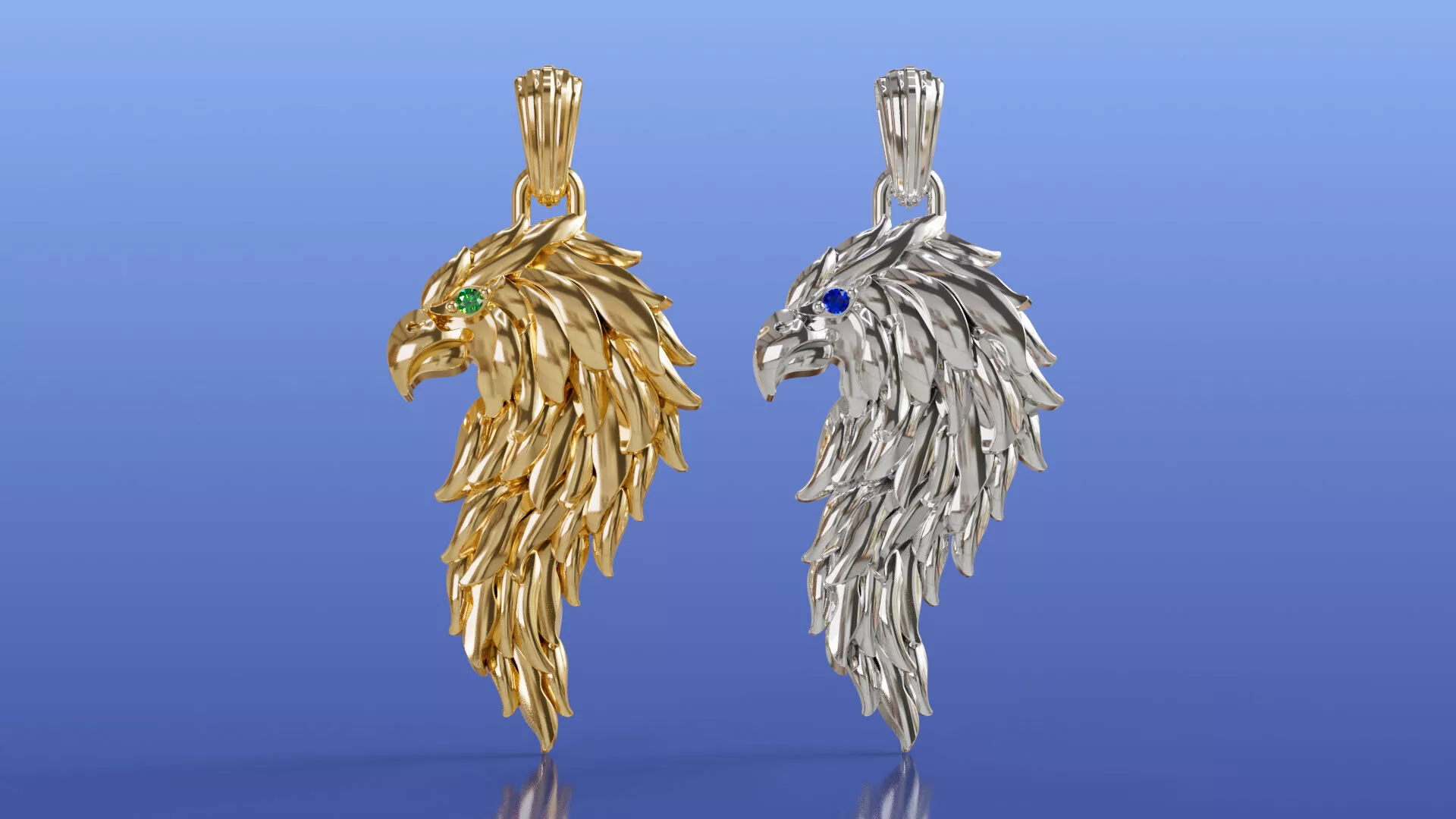 Mythical Griffon Emblem Pendant Necklace Timeless Majesty 3D print model