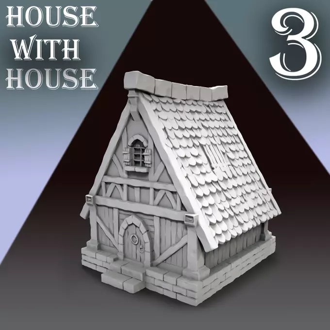 Medieval house 3D print model