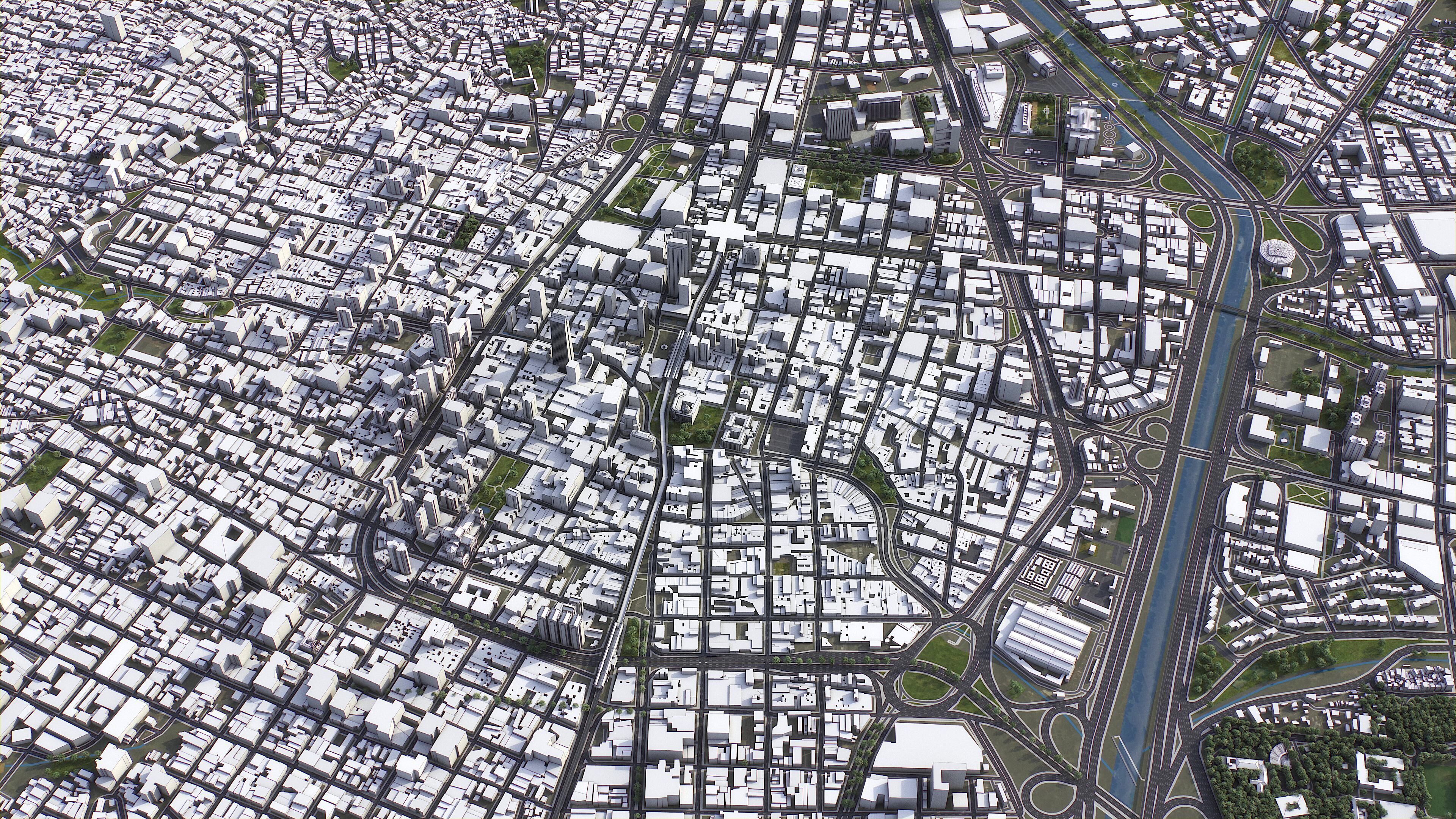 Medellin - 3D City Model Low-poly 3D model_3