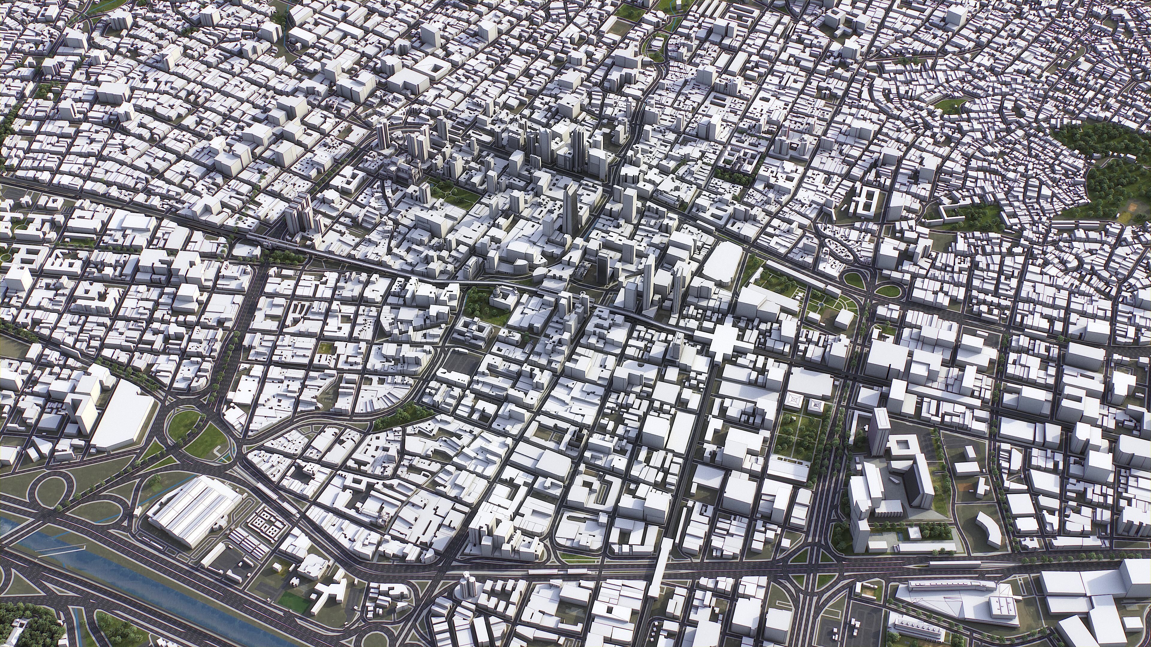 Medellin - 3D City Model Low-poly 3D model_2