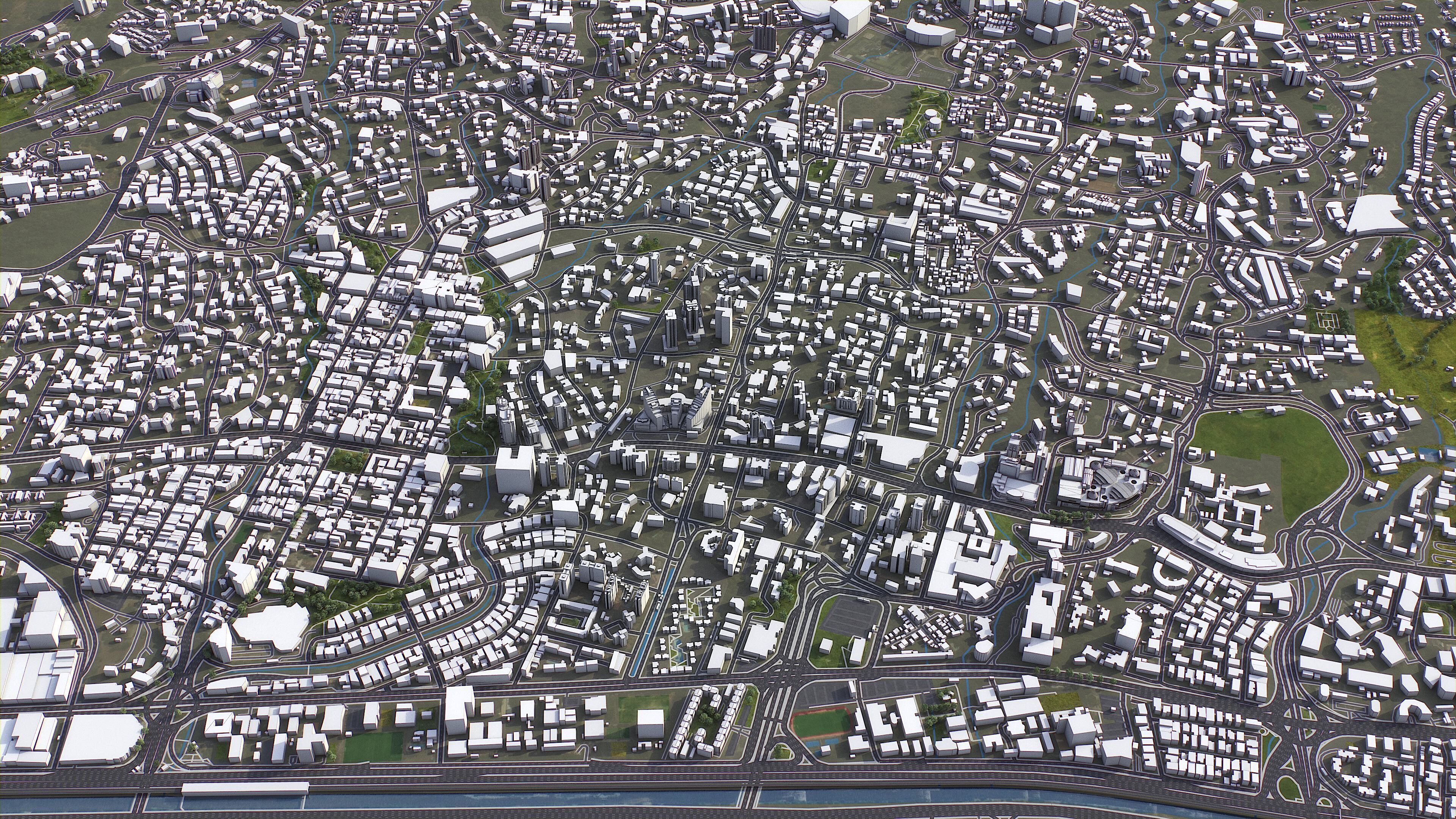 Medellin - 3D City Model Low-poly 3D model_12