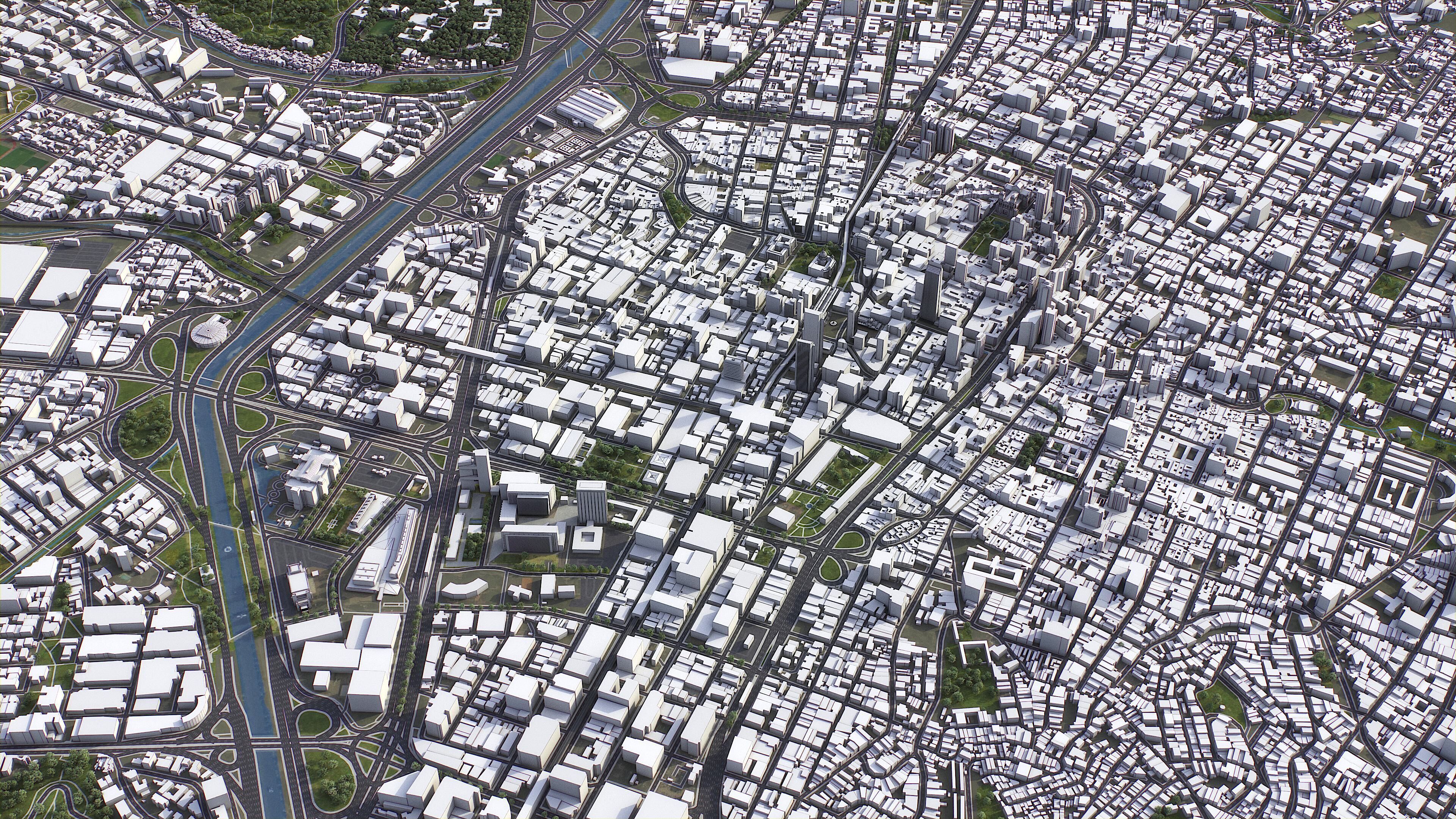 Medellin - 3D City Model Low-poly 3D model_1