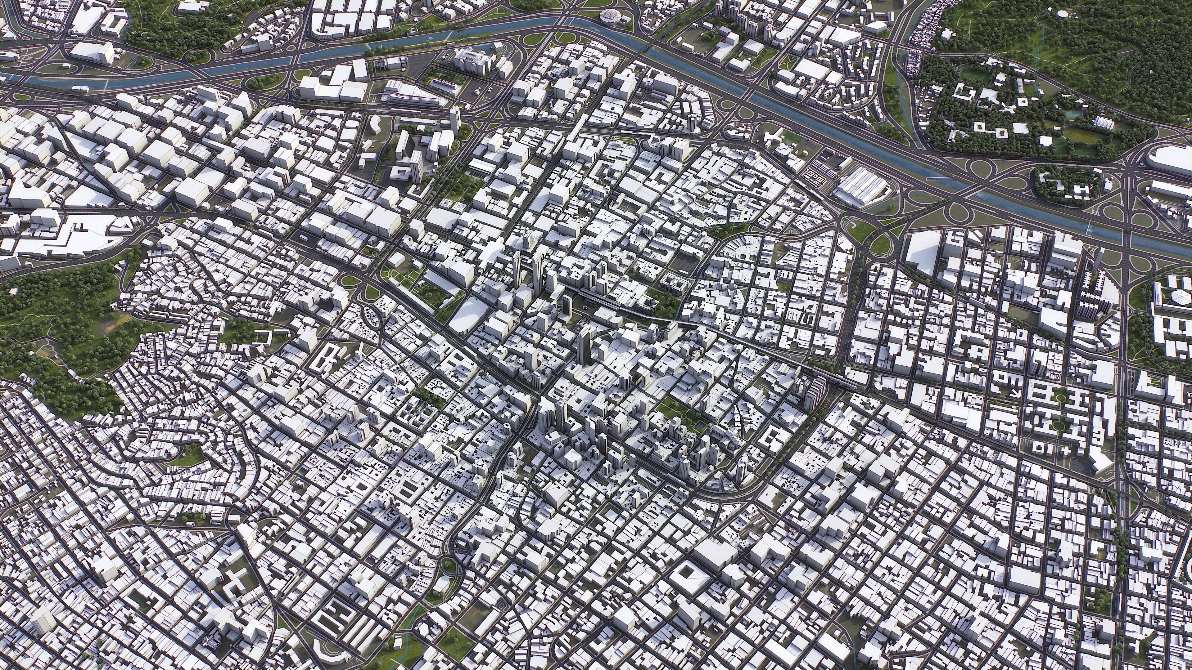 Medellin - 3D City Model Low-poly 3D model_4