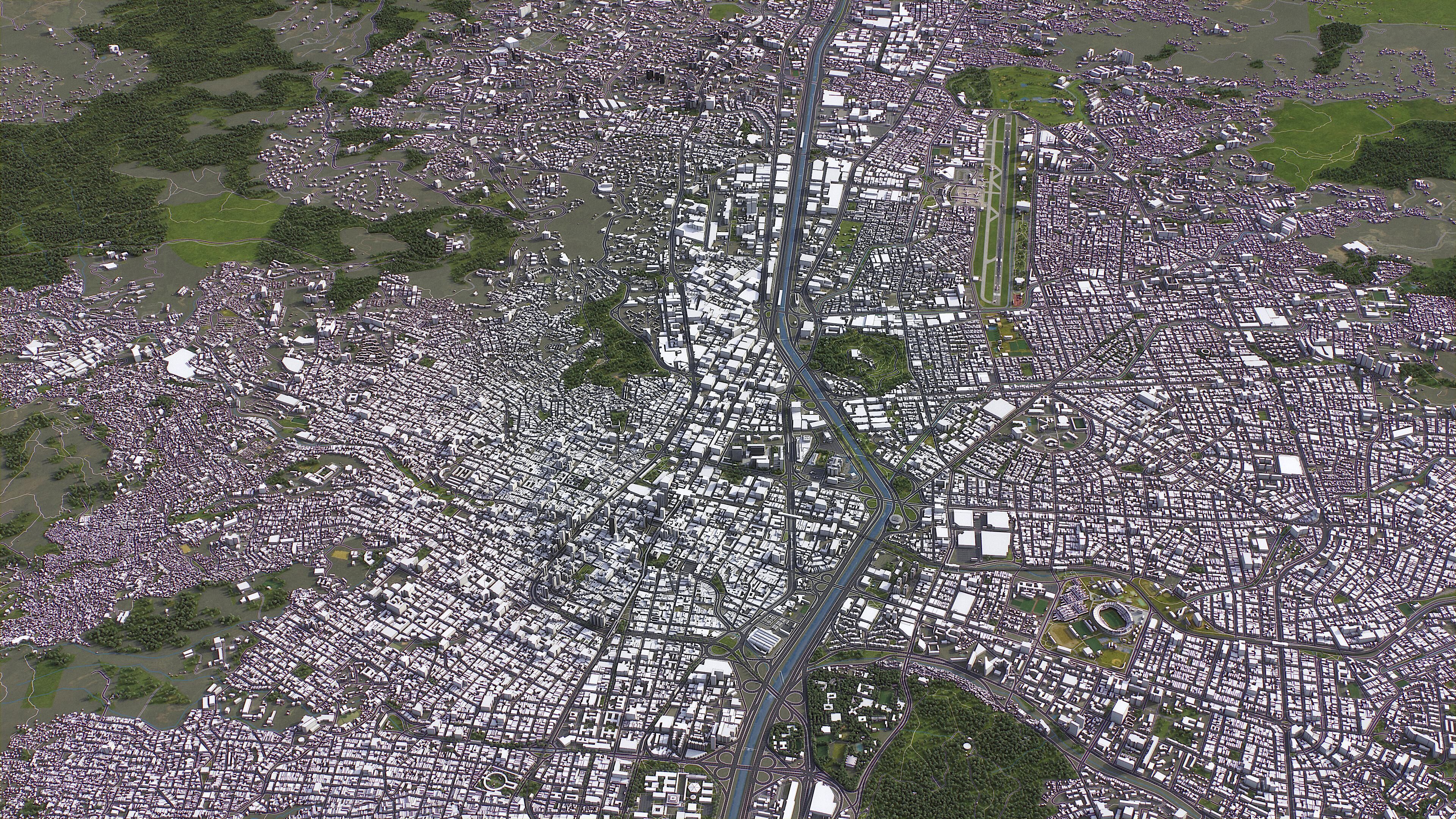 Medellin - 3D City Model Low-poly 3D model_9