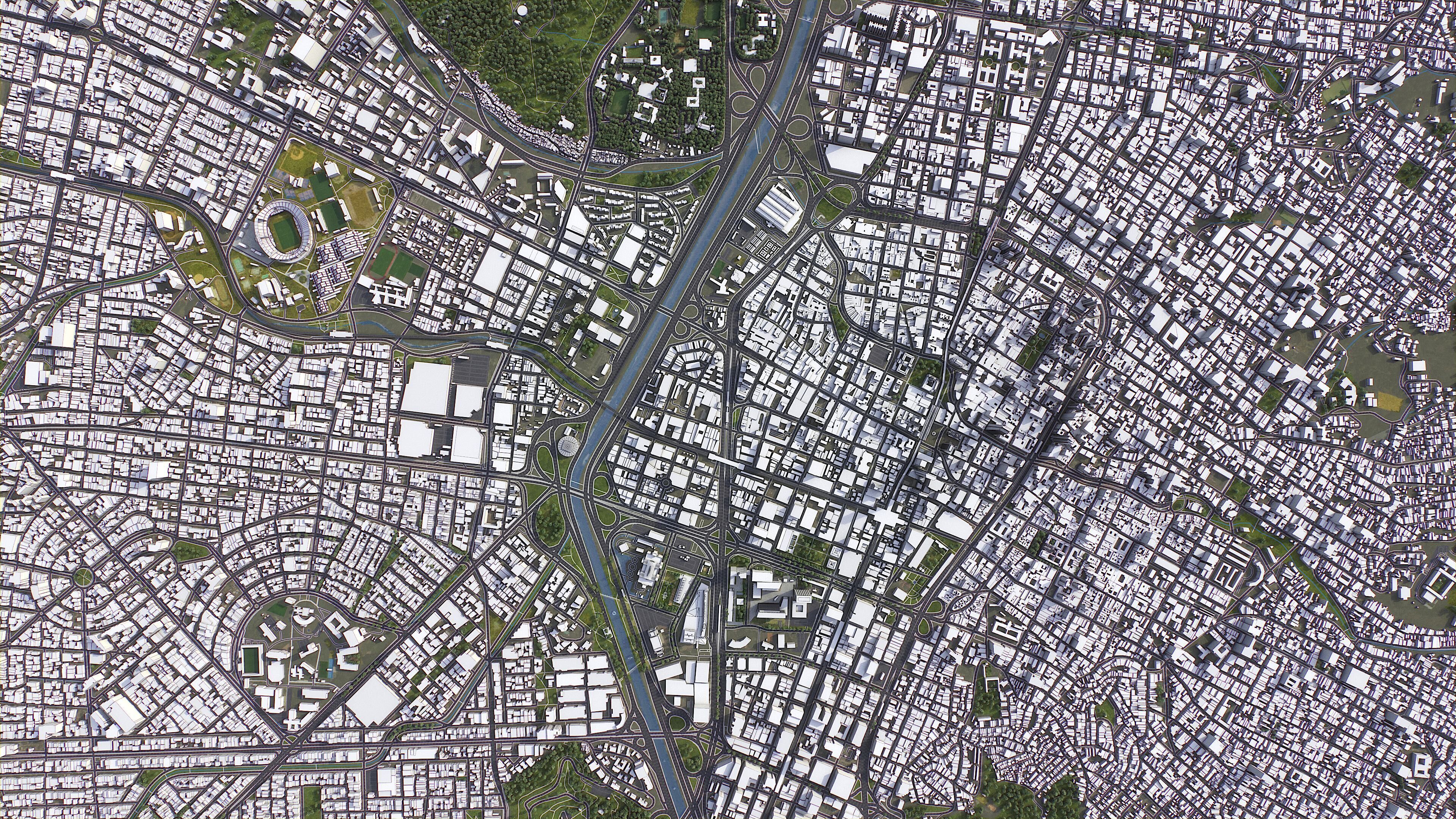 Medellin - 3D City Model Low-poly 3D model_6