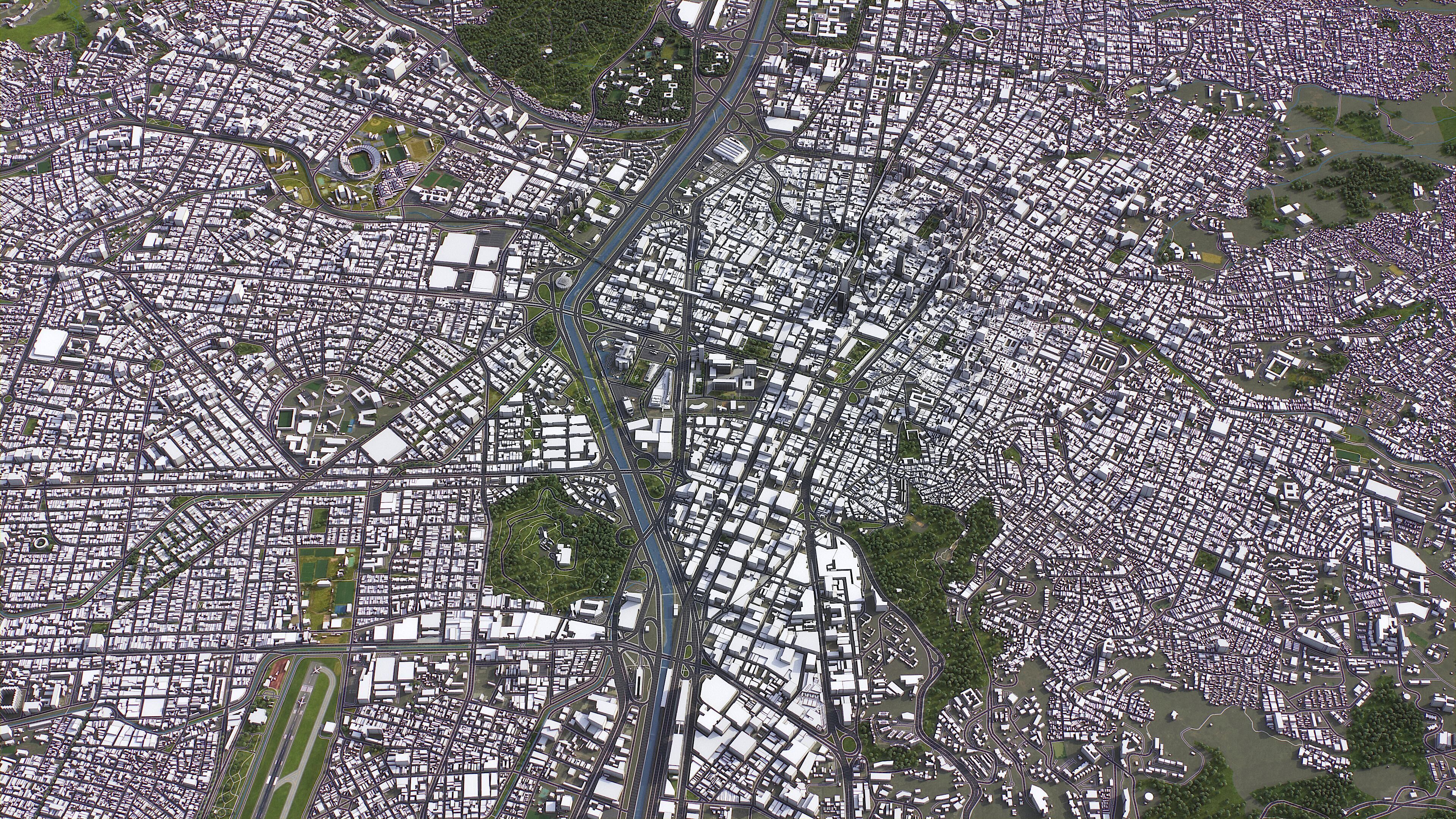 Medellin - 3D City Model Low-poly 3D model_7