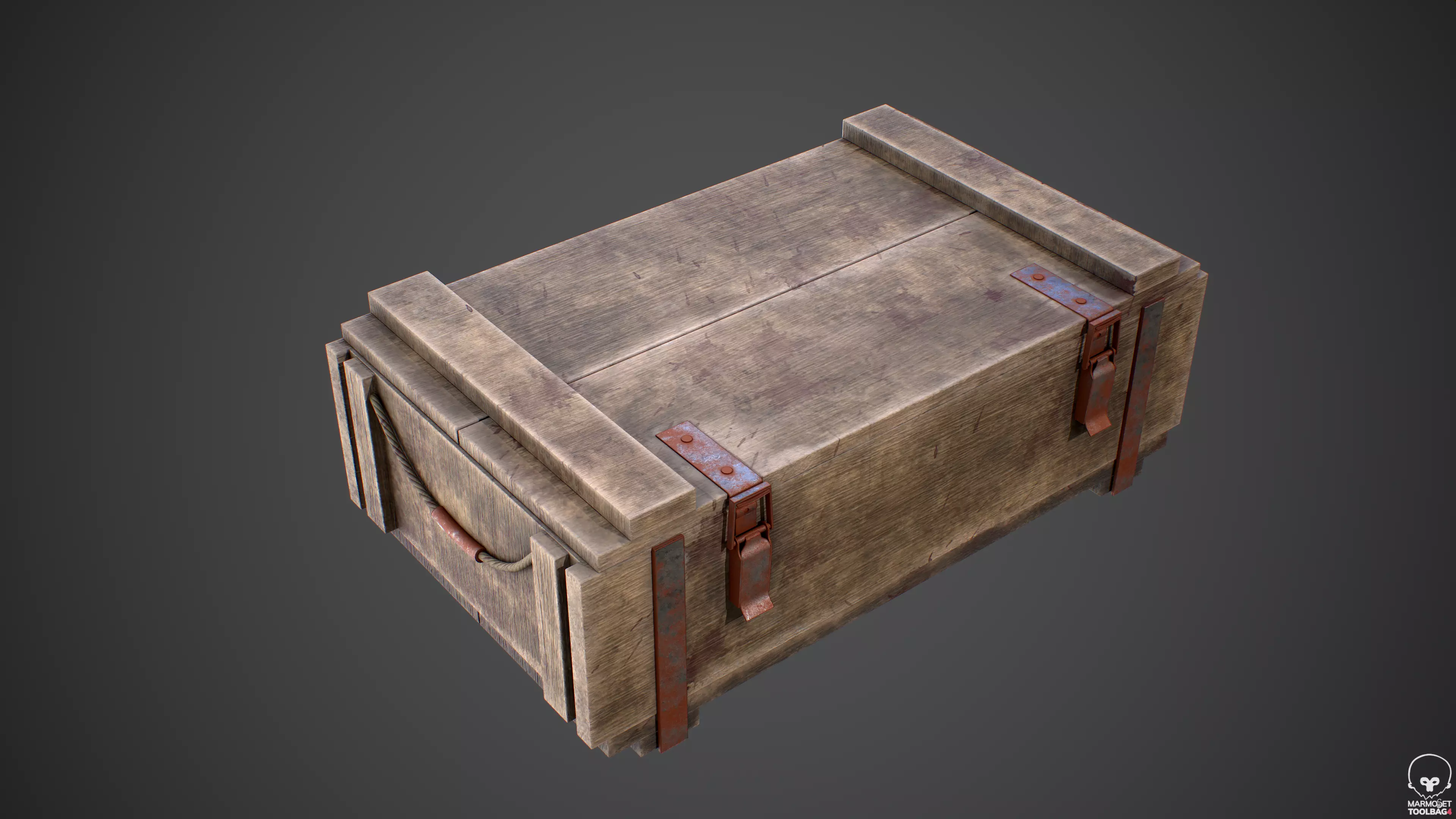 Realistic Military Loot Crate - AAA Asset Low-poly 3D model_0
