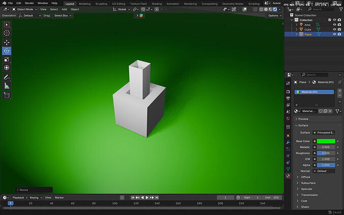 normal cube 3D model