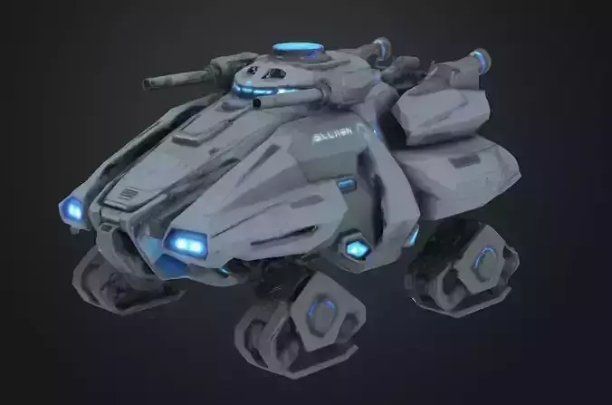 Sleek futuristic tank