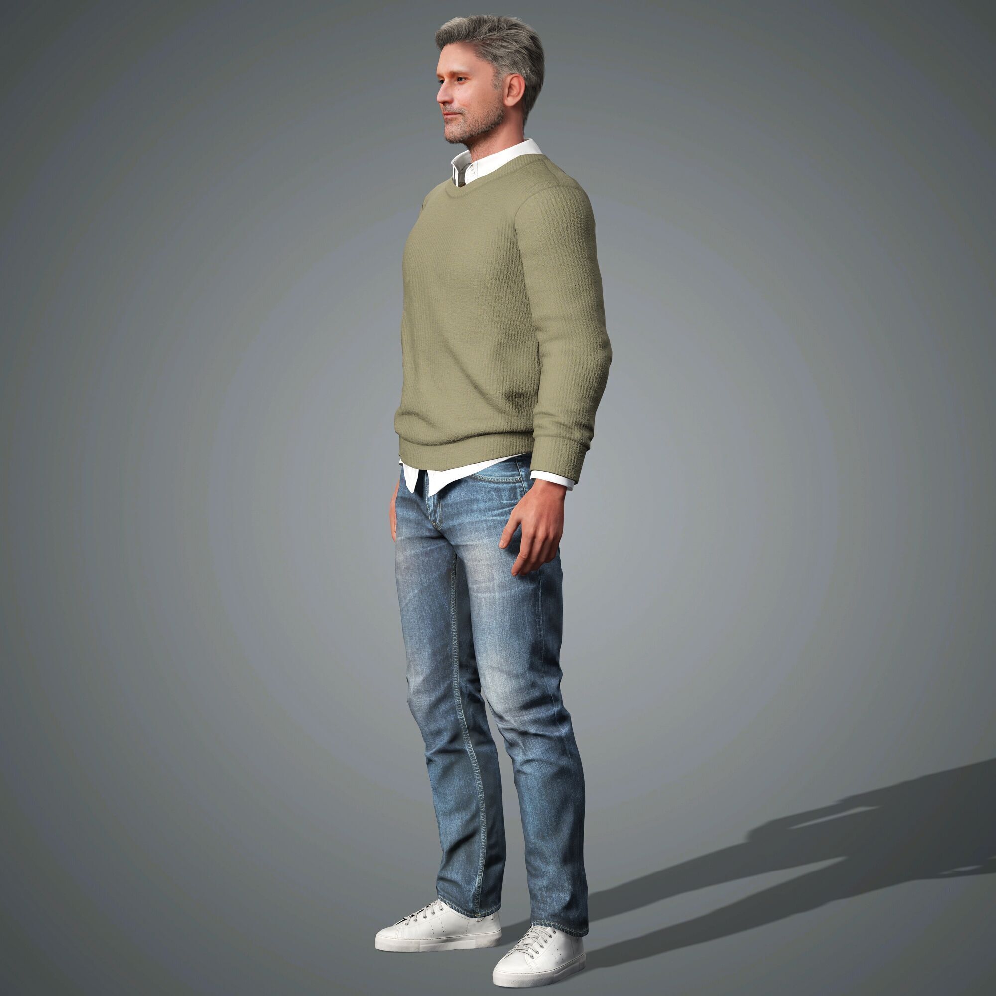 Nikolaj Coster-Waldau Character Low-poly 3D model_8