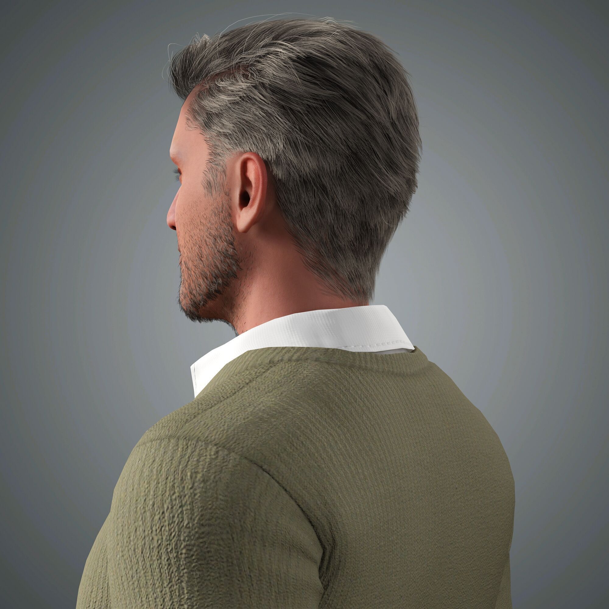 Nikolaj Coster-Waldau Character Low-poly 3D model_6