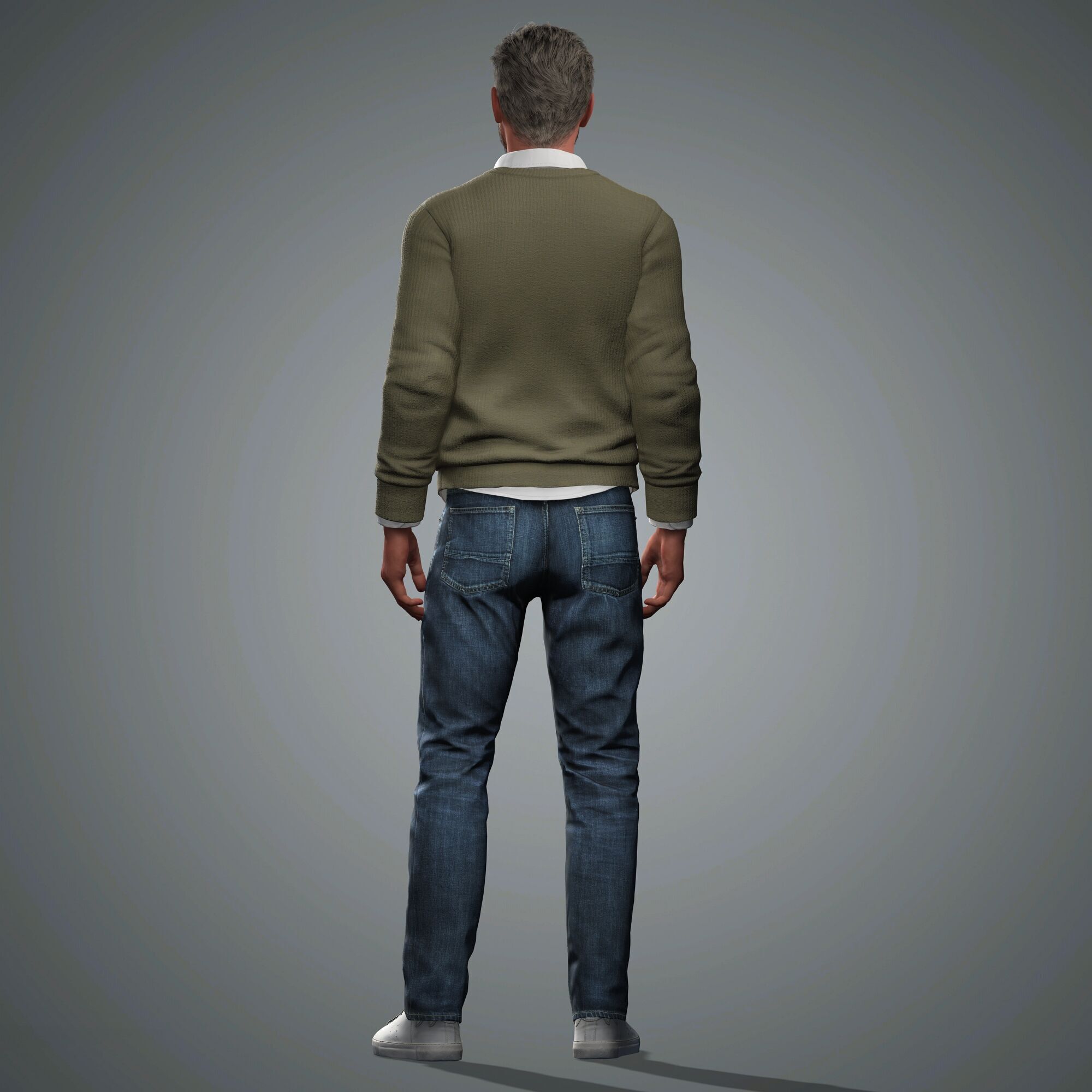 Nikolaj Coster-Waldau Character Low-poly 3D model_10