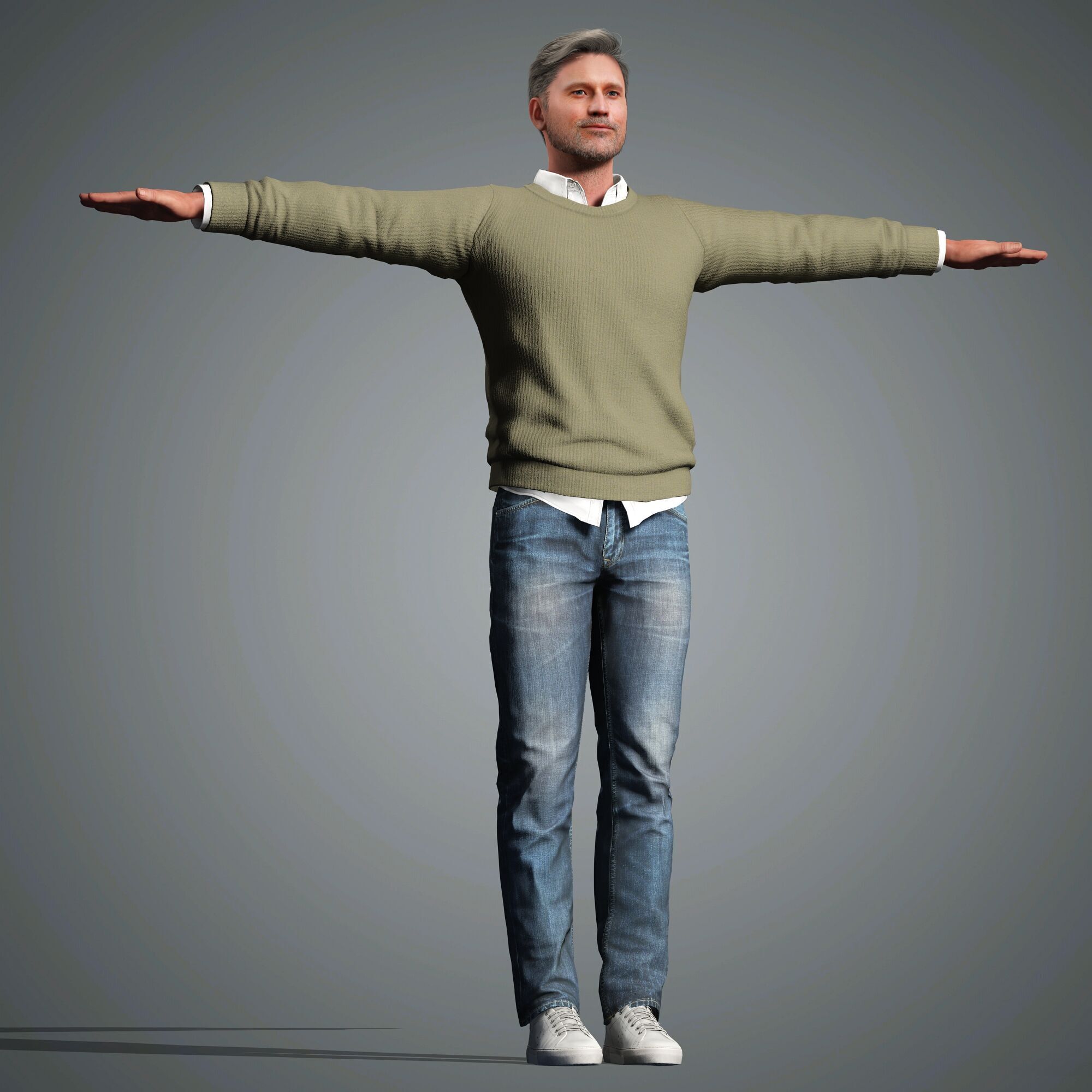 Nikolaj Coster-Waldau Character Low-poly 3D model_17