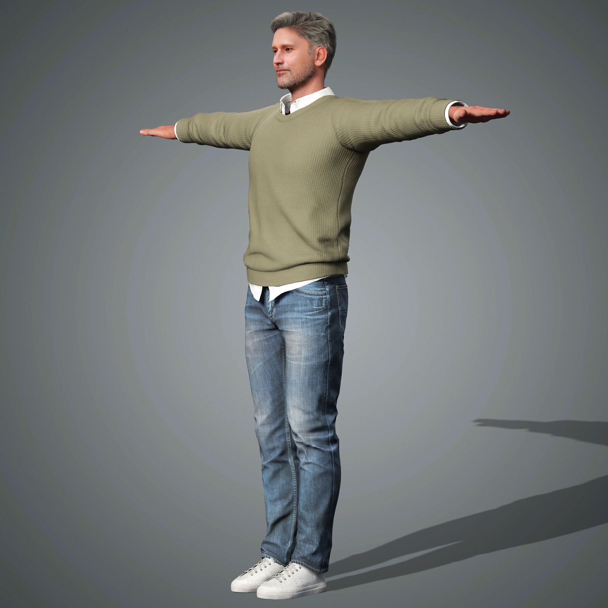 Nikolaj Coster-Waldau Character Low-poly 3D model_14