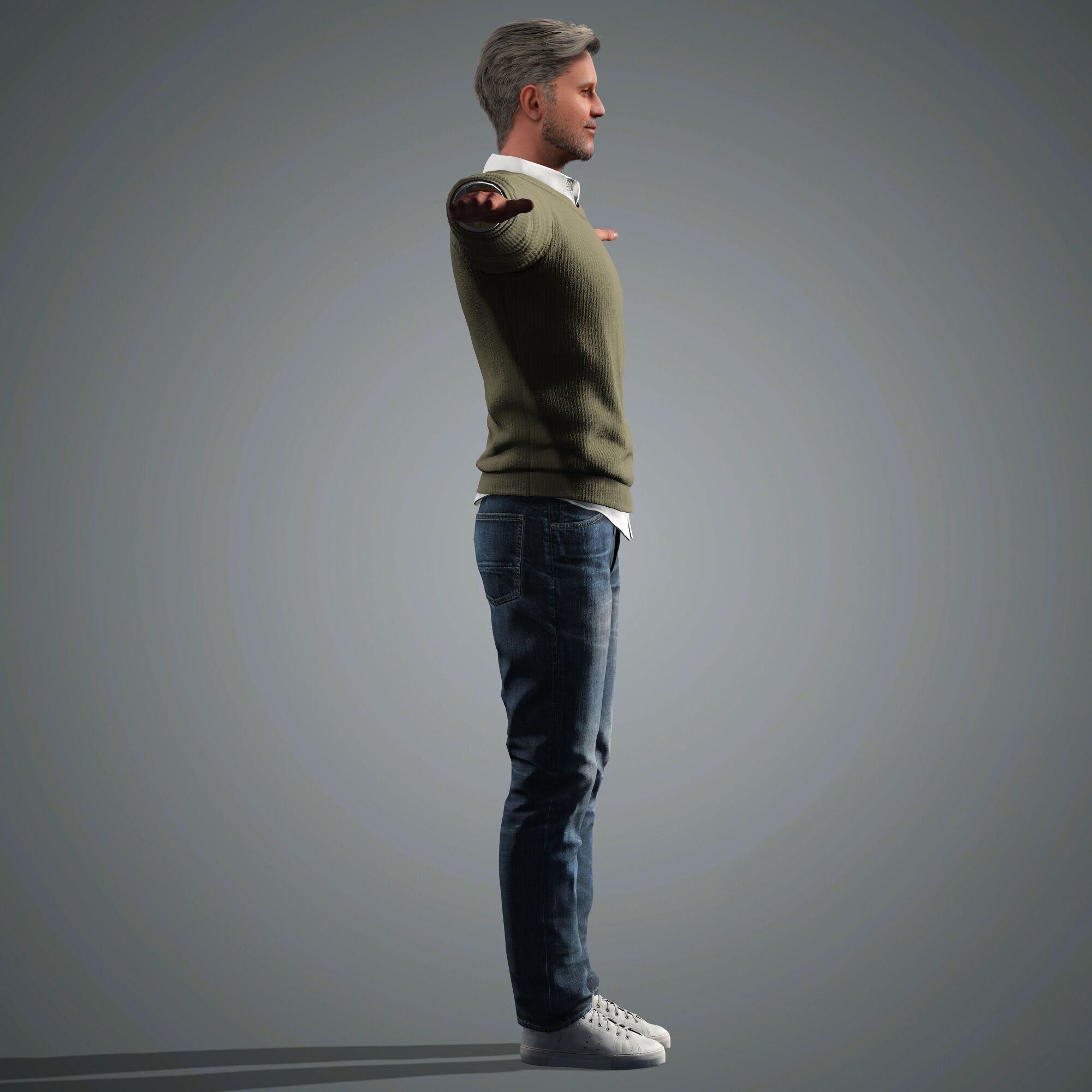 Nikolaj Coster-Waldau Character Low-poly 3D model_16