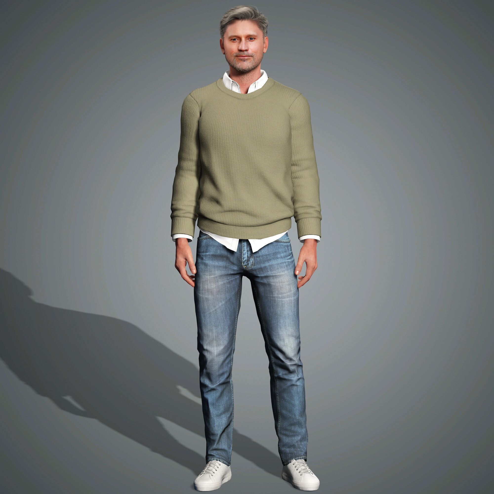 Nikolaj Coster-Waldau Character Low-poly 3D model_7