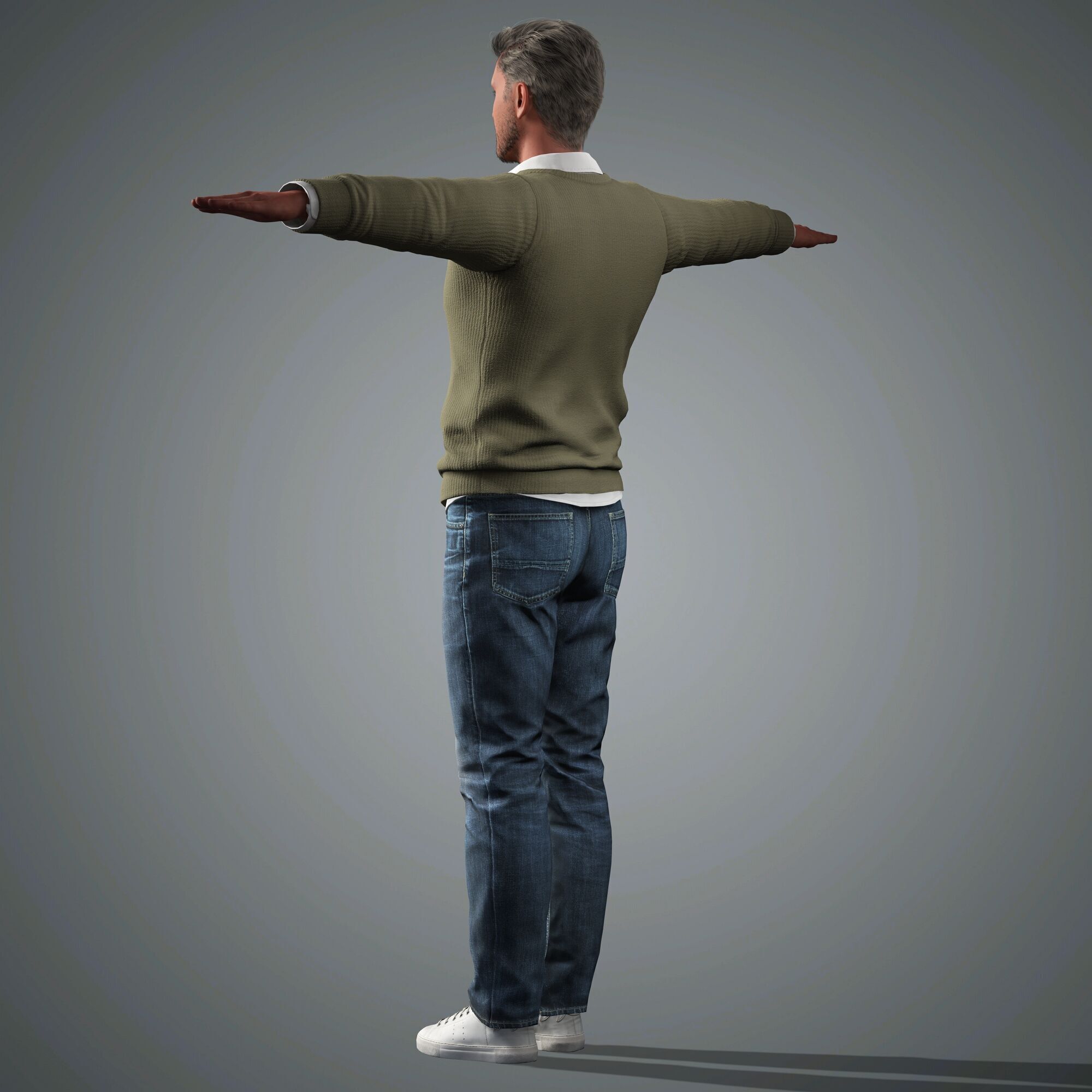 Nikolaj Coster-Waldau Character Low-poly 3D model_15