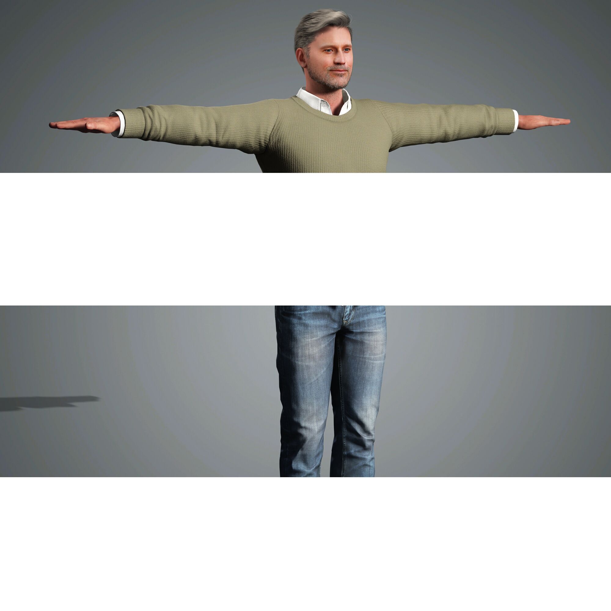 Nikolaj Coster-Waldau Character Low-poly 3D model_19