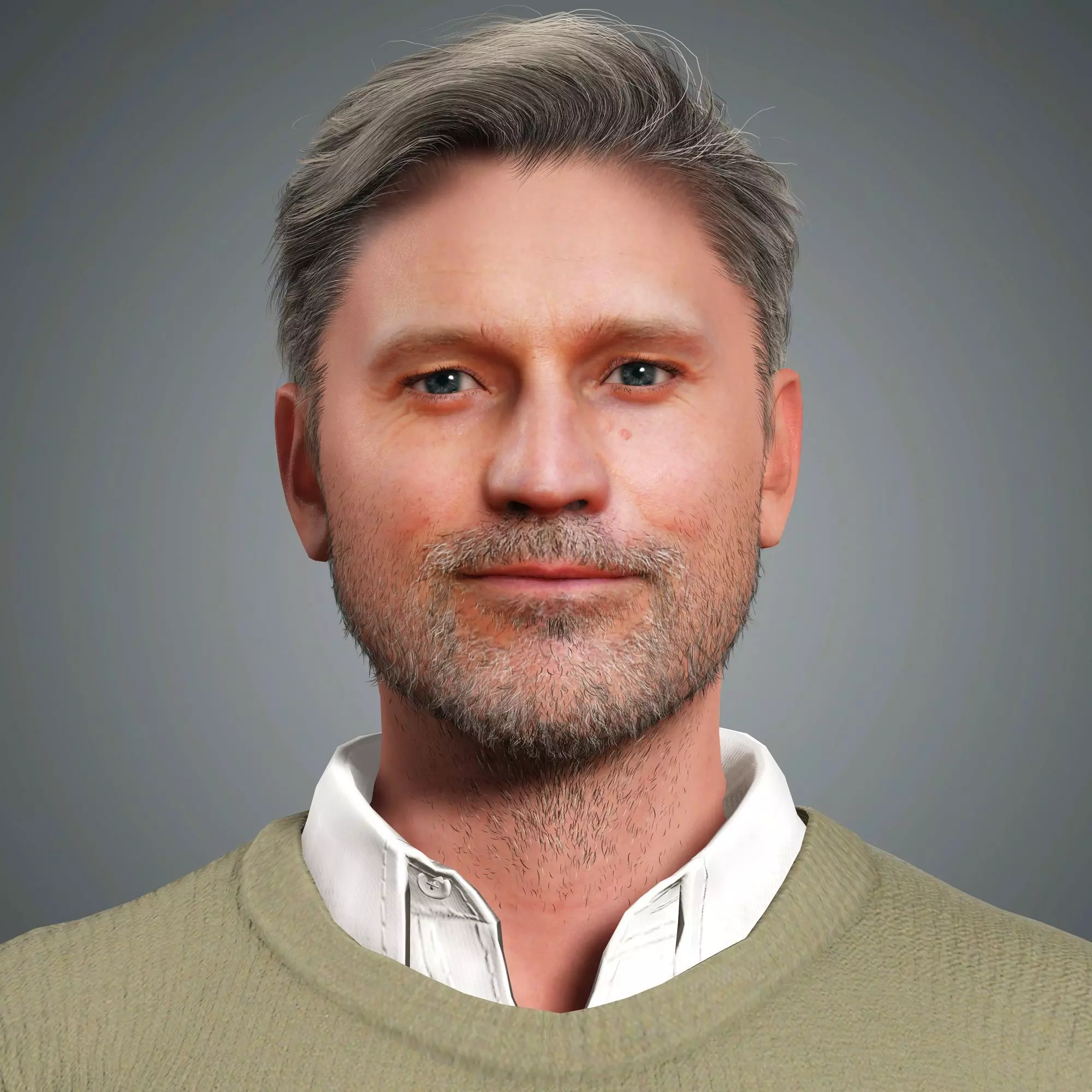 Nikolaj Coster-Waldau Character Low-poly 3D model_0