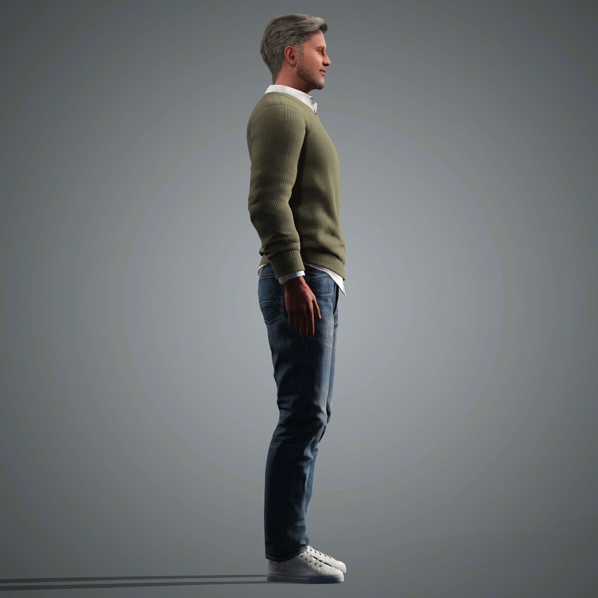 Nikolaj Coster-Waldau Character Low-poly 3D model_11