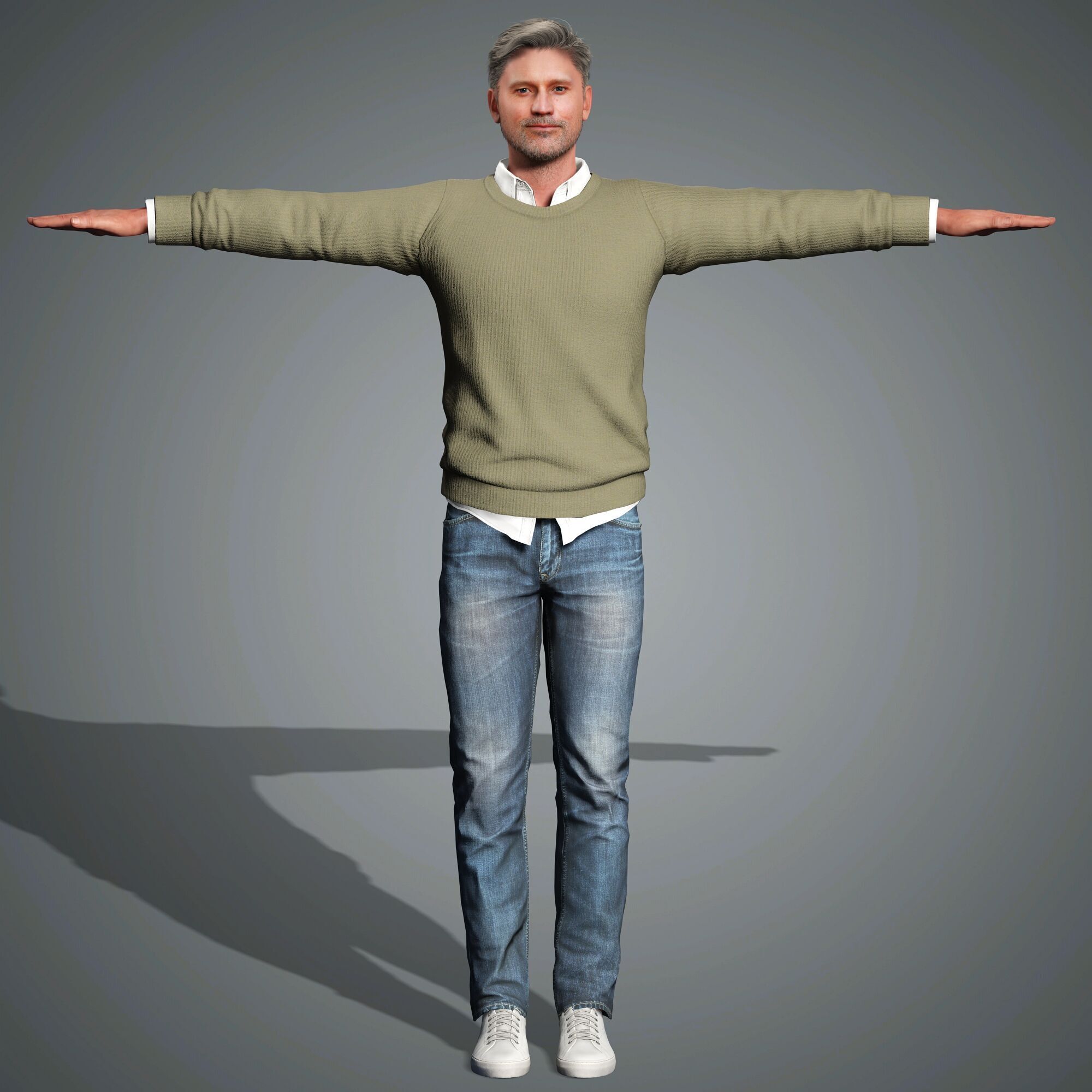Nikolaj Coster-Waldau Character Low-poly 3D model_20