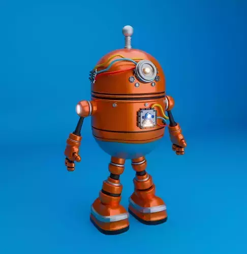 Cute Robot Toy named BITOX 3D model
