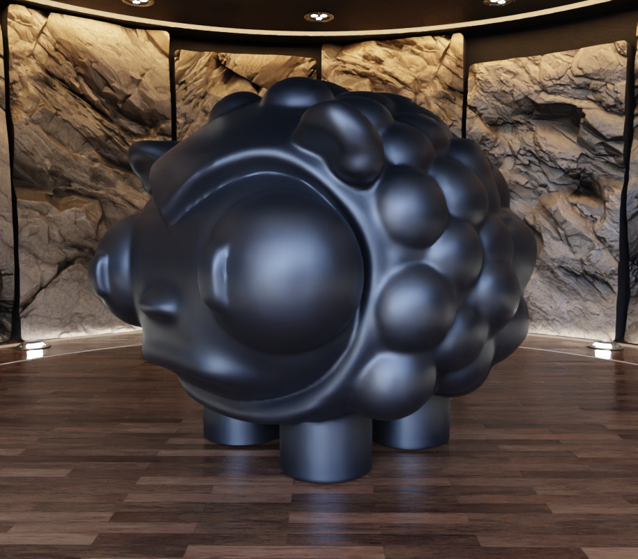 Bubbles Sheep Figure Fan Art Toy 3D print model_12