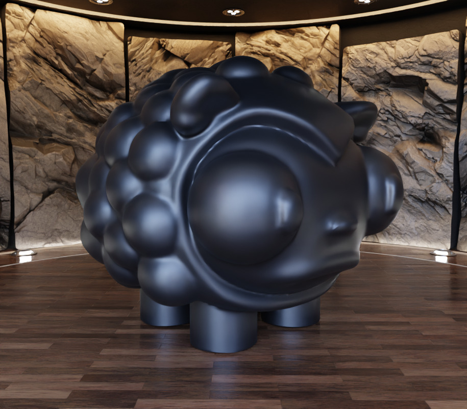 Bubbles Sheep Figure Fan Art Toy 3D print model_4