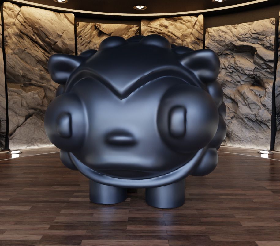 Bubbles Sheep Figure Fan Art Toy 3D print model_14