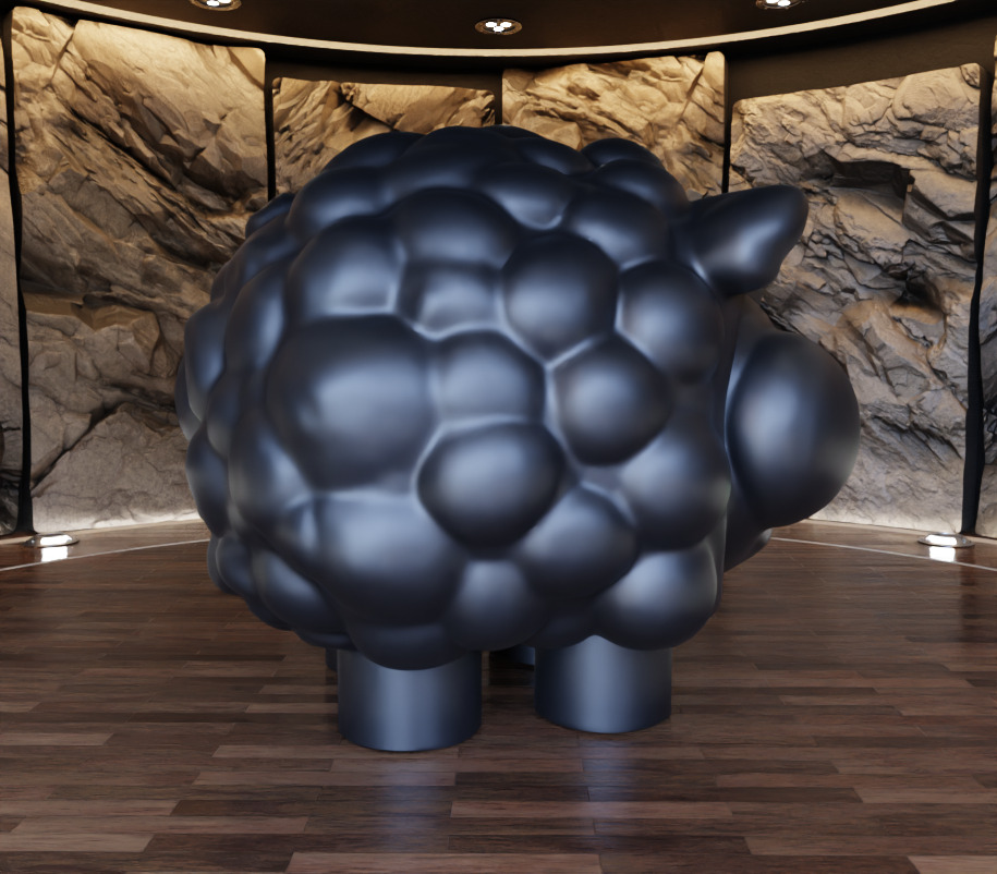 Bubbles Sheep Figure Fan Art Toy 3D print model_6