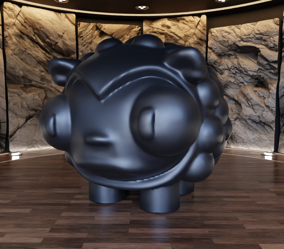 Bubbles Sheep Figure Fan Art Toy 3D print model_13