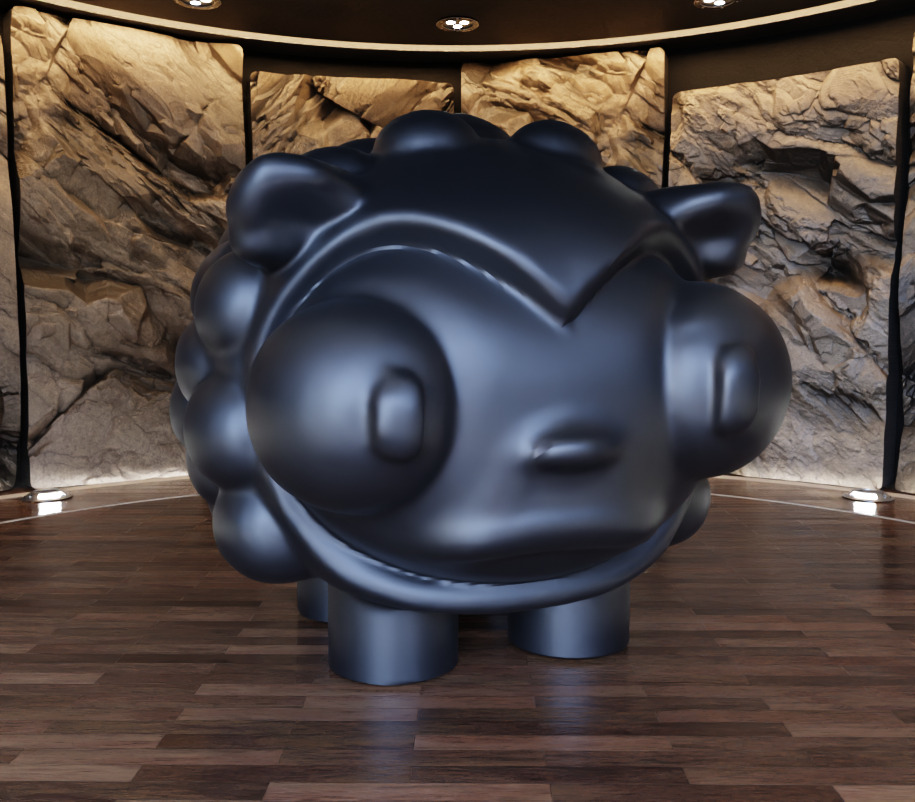 Bubbles Sheep Figure Fan Art Toy 3D print model_3