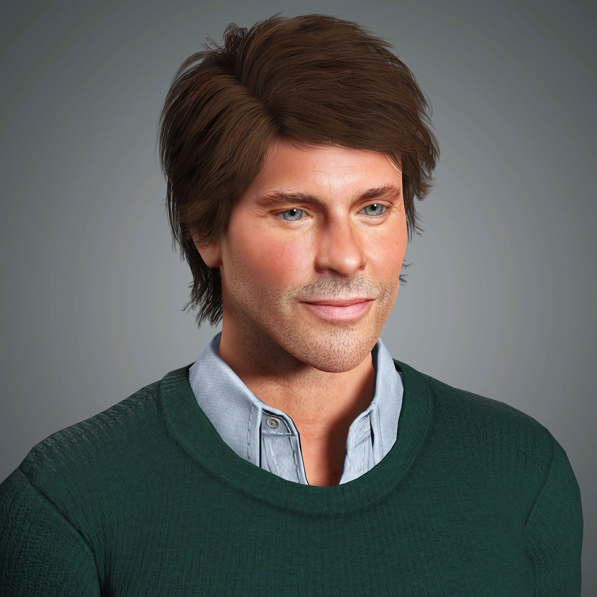 James Marsden Character Low-poly 3D model_3