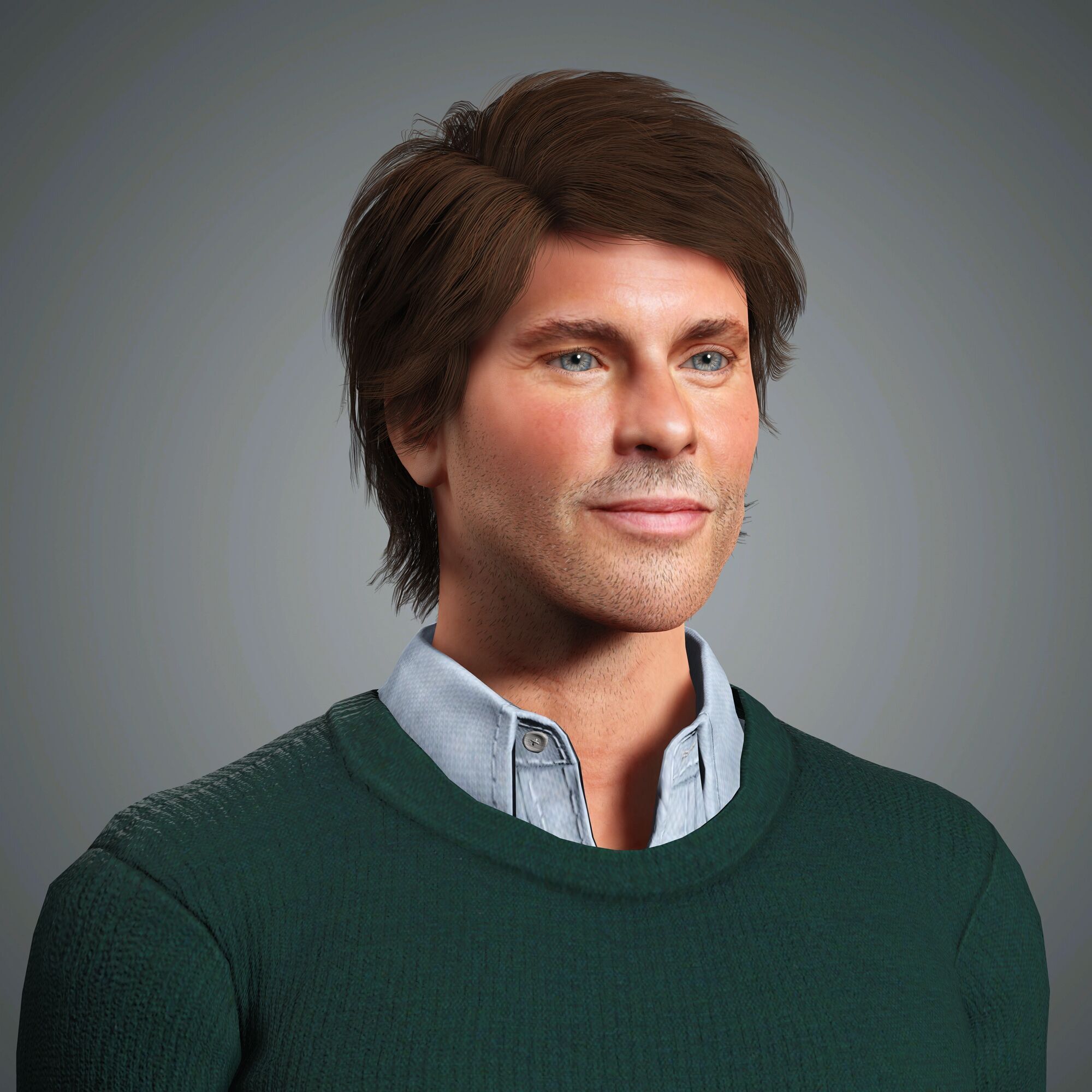 James Marsden Character Low-poly 3D model_4