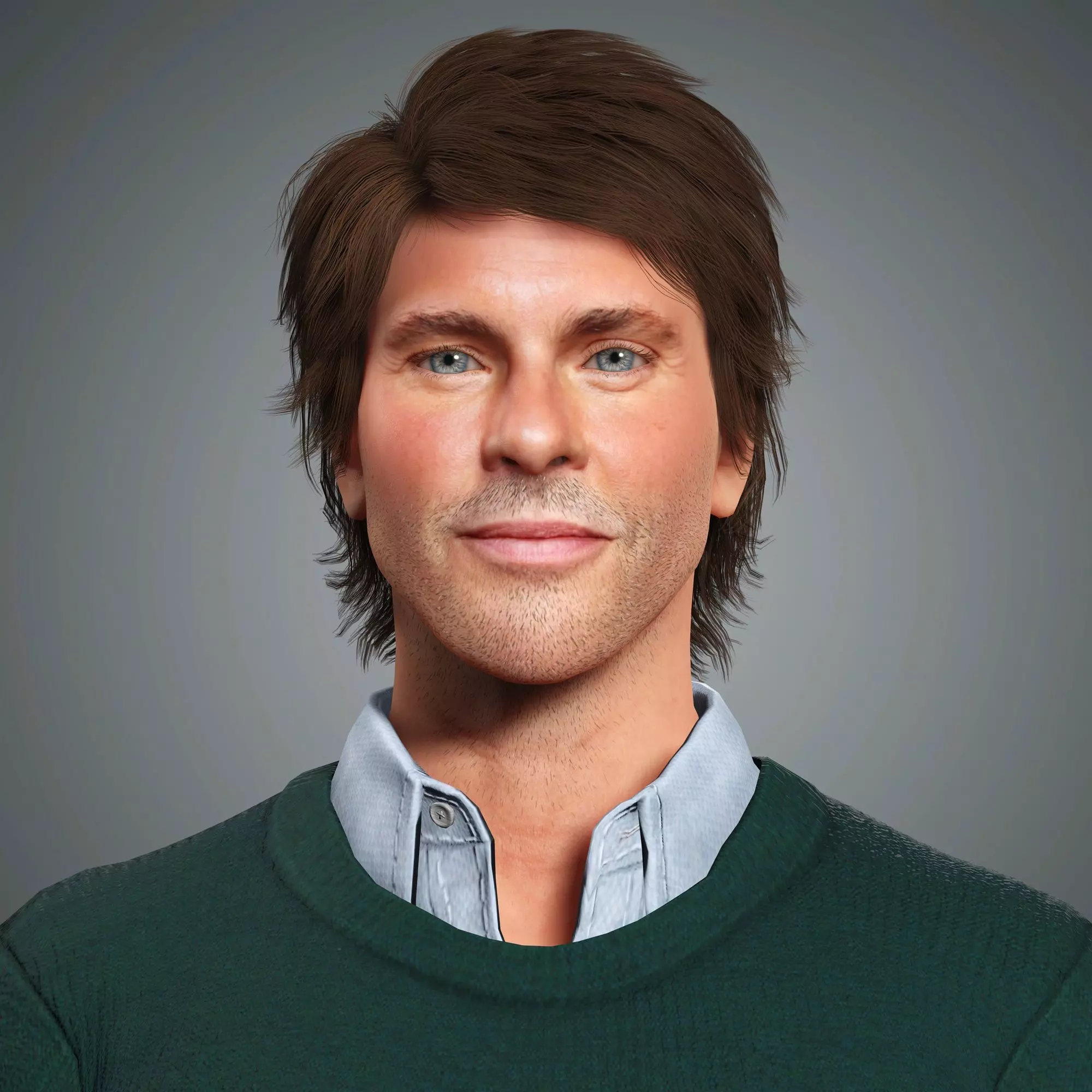 James Marsden Character Low-poly 3D model_0