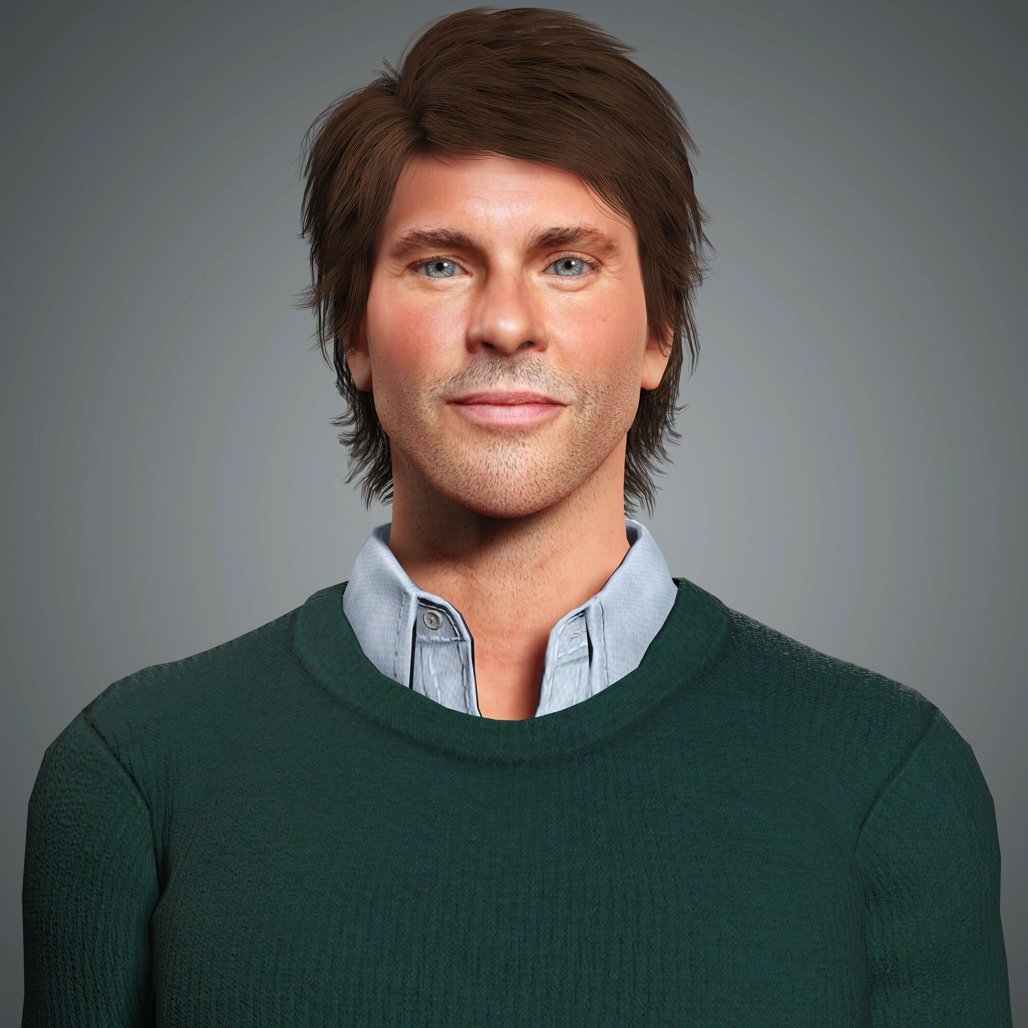 James Marsden Character Low-poly 3D model_1
