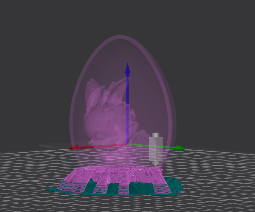 Egg with Baby Rabbit Dragon Hiding 3D print model_9