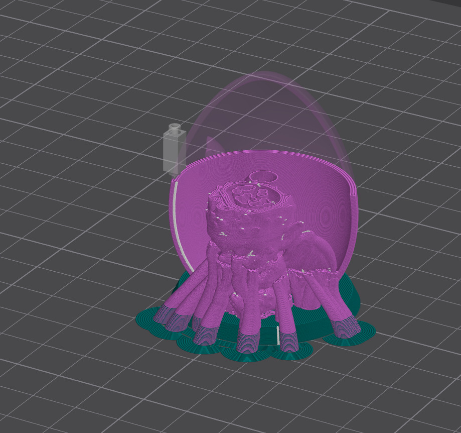 Egg with Baby Rabbit Dragon Hiding 3D print model_4