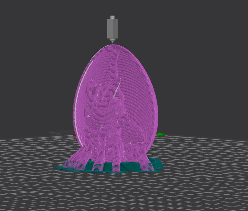 Egg with Baby Rabbit Dragon Hiding 3D print model_8